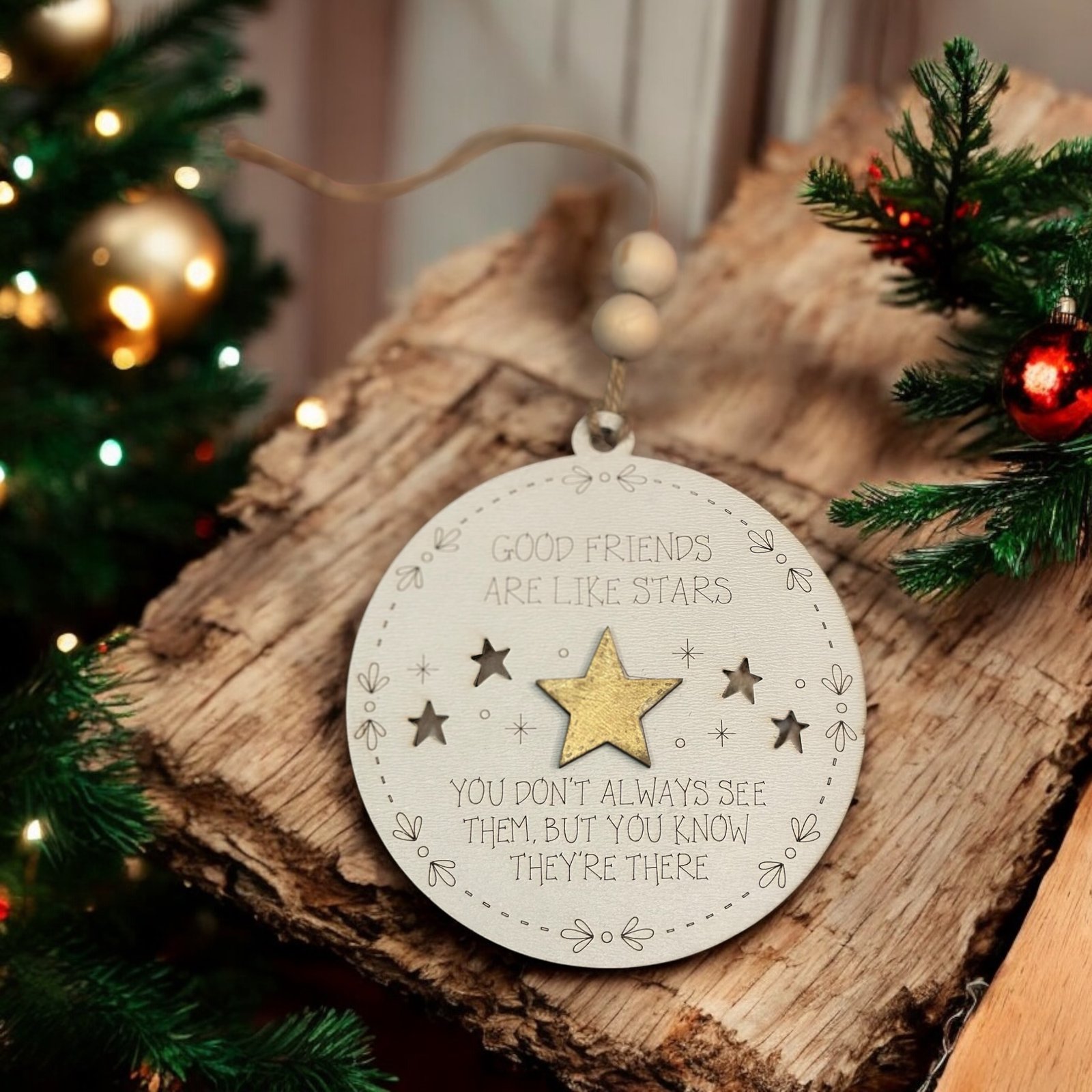 Christmas Ornament -Good Friends are Like Stars