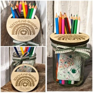 Personalized Teacher Mason Jar - Pick Up Only