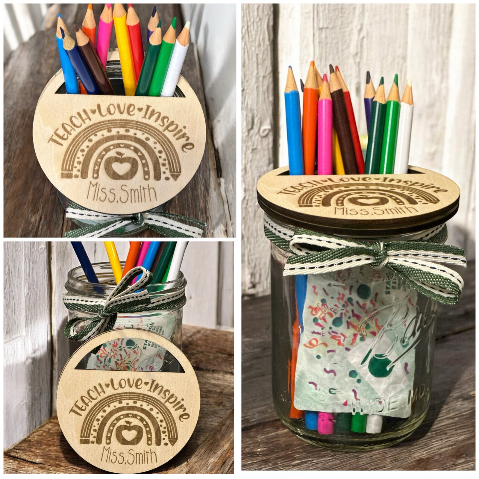 Personalized Teacher Mason Jar - Pick Up Only