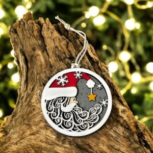 Christmas Ornament - Layered Santa