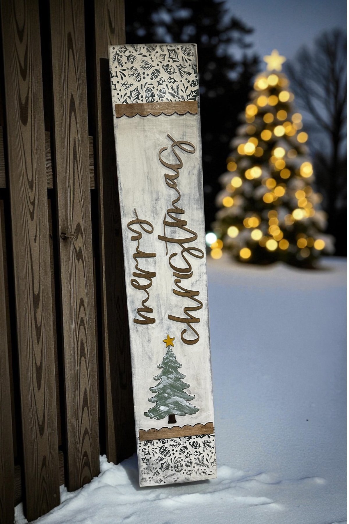 Merry Christmas Porch Sign 5ft - Pick up Only *