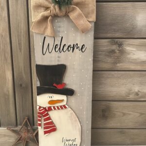 Snowman Welcome Sign 3ft- Pick Up Only