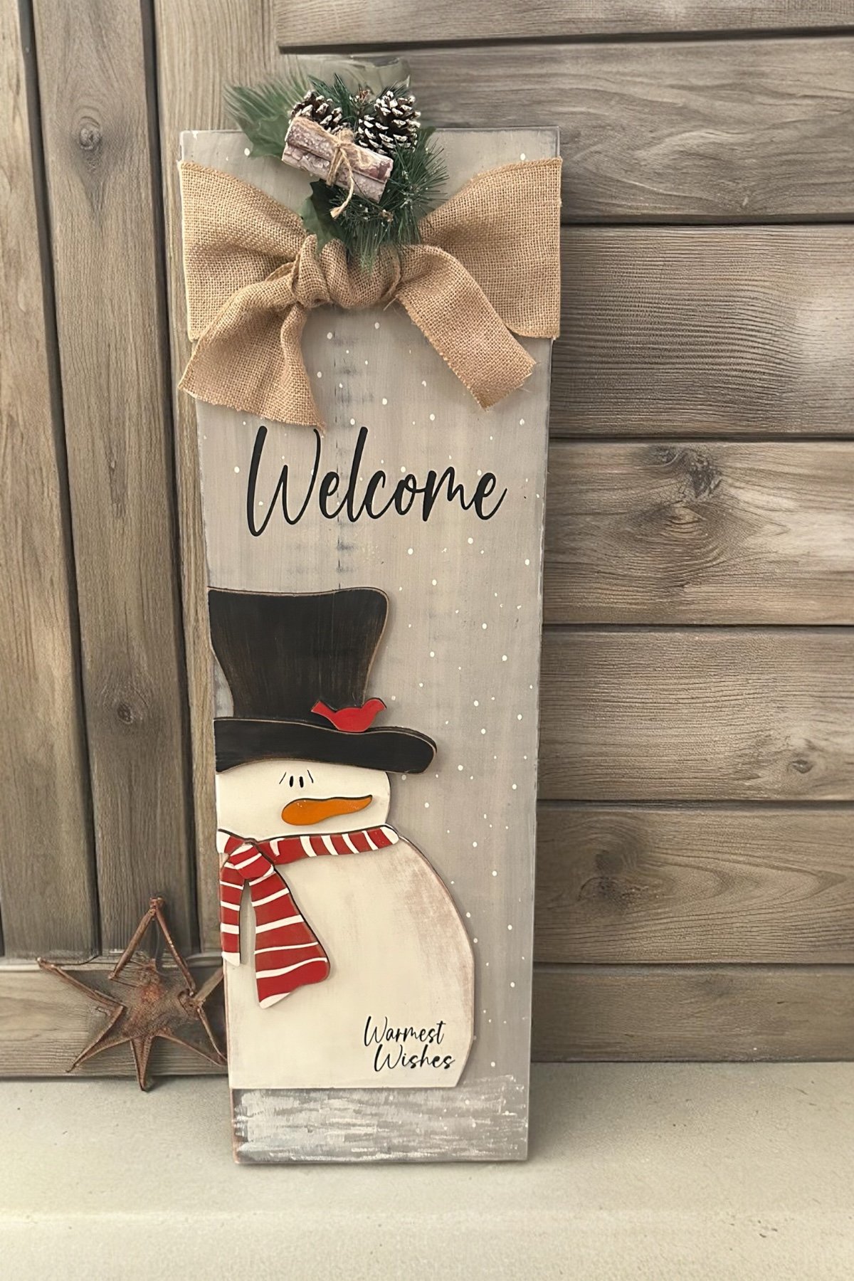 Snowman Welcome Sign 3ft- Pick Up Only