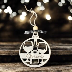 Cheers Wood Ornament
