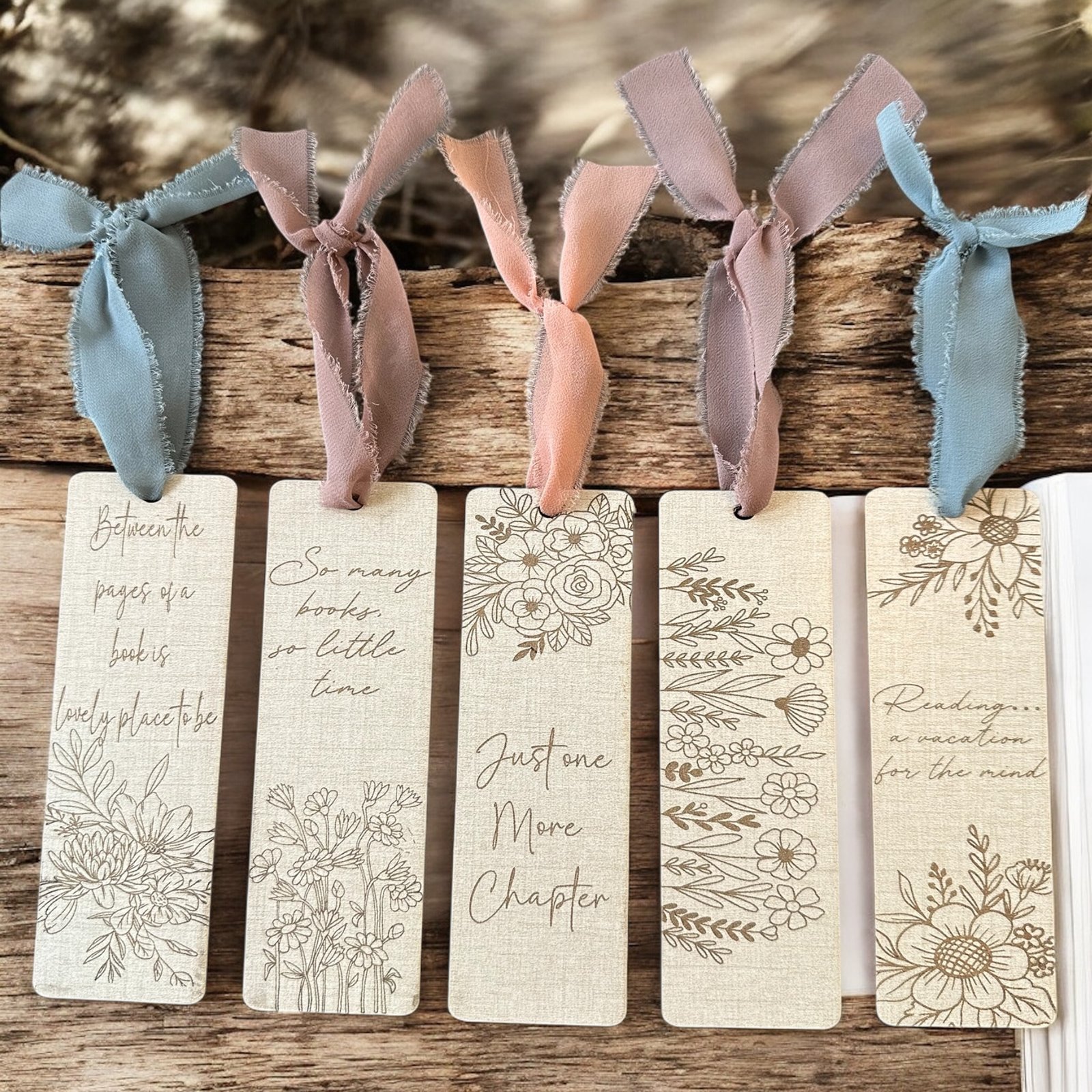 Rustic Floral Bookmarks