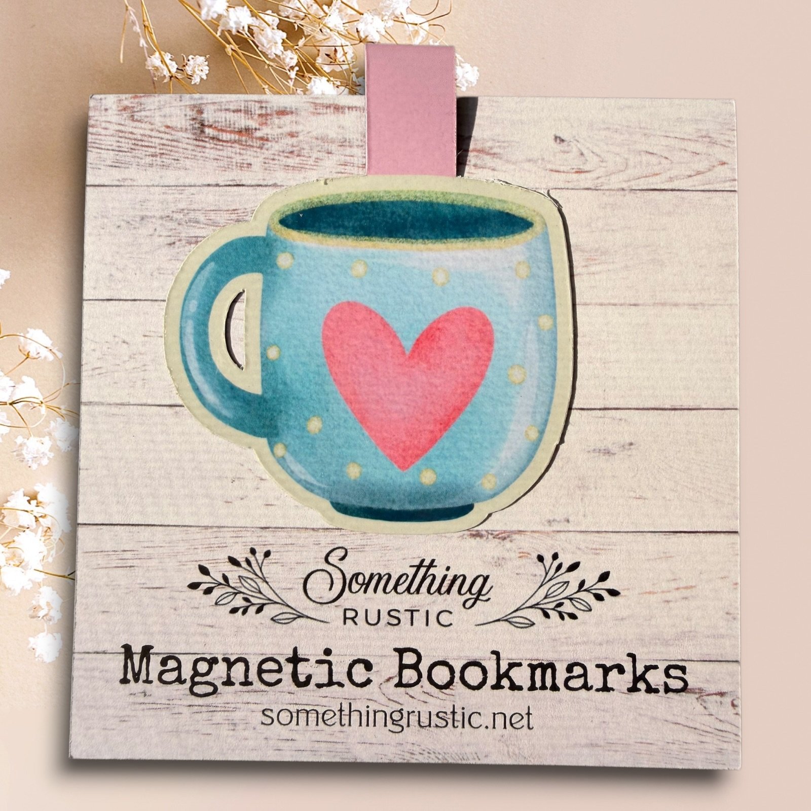 Magnetic Bookmark - Mug with heart