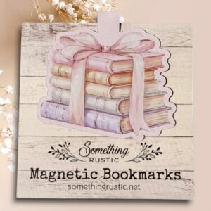 Magnetic Bookmark - Books with a bow