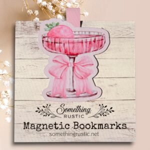 Magnetic Bookmark- Pink Drink