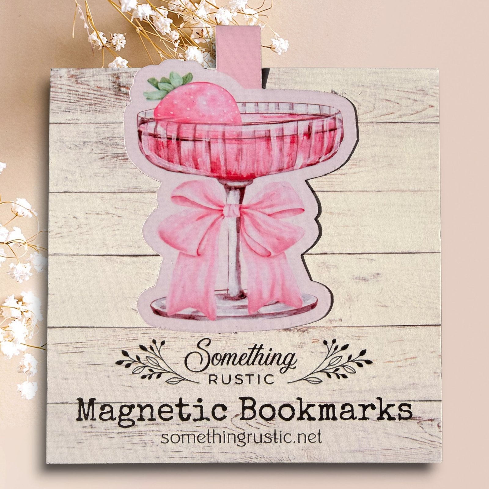 Magnetic Bookmark- Pink Drink