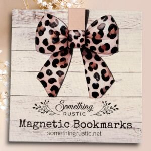 Magnetic Bookmark - Leopard Bow