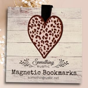 Magnetic Bookmark - Leopard Heart