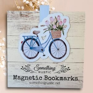 Magnetic Bookmark - Blue Vintage Bike