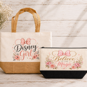 Disney Girl Tote & Believe in the Magic Pouch Gift Set