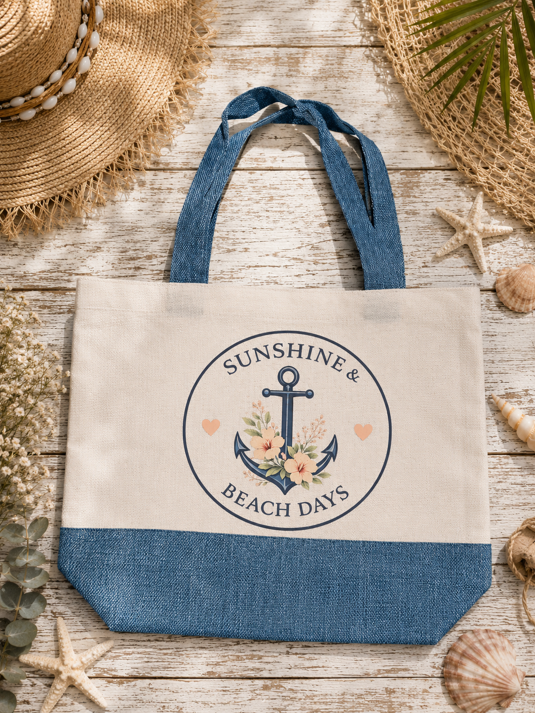 Sunshine & Beach Days Canvas Tote Bag